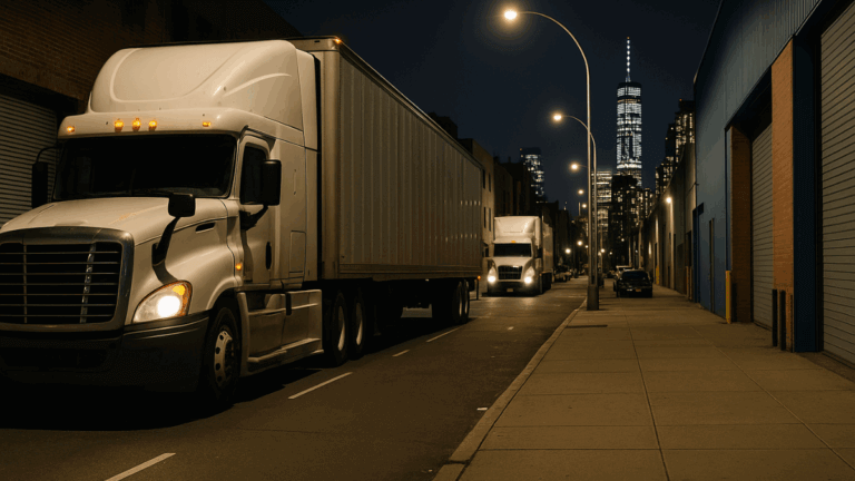Camioneros en Nueva York tendrán nuevos lugares para estacionar de noche